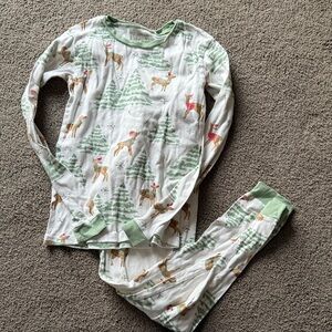 Burt's Bees Green and White Kids Pajama Set